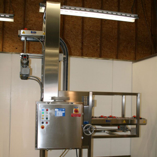 Lowerator Machine Elevator/Lowerator Systems for Container Handling | Bevco – Bevco Sales ...